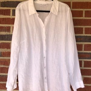 White linen shirt